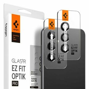 Zaščitno kaljeno steklo za Kamero SAMSUNG GALAXY S23 FE Spigen Optik.TR ”EZ FIT” Black/ 2 kom.