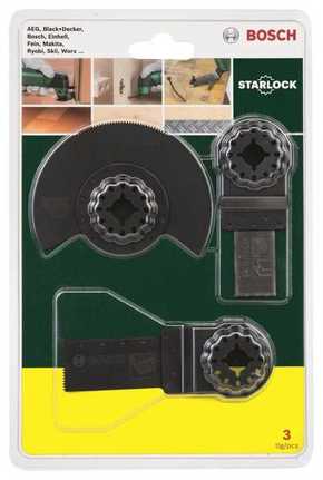 Bosch 3-delni začetni komplet Starlock „Les“ za večnamenska orodja (2607017323)