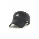 Kapa 47brand Mlb New York Yankees črna barva - črna. Kapa s šiltom vrste baseball iz kolekcije 47brand. Model izdelan iz tkanine z nalepko.