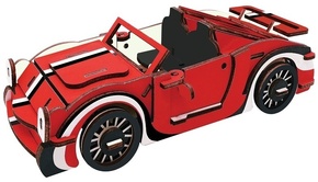 Woodcraft Lesena 3D sestavljanka Red kabriolet