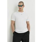Bombažna kratka majica Diesel moški, bela barva - bela. Kratka majica iz kolekcije Diesel, izdelana iz tanke, elastične pletenine. Model iz zračne bombažne tkanine.