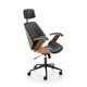 Halmar Udoben Pisarniški Stol IGNAZIO, Rjav/Črn, Nastavljiv, Ergonomski Design