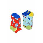 Otroške nogavice Happy Socks Kids Dog &amp; Bone 2-pack - pisana. Otroške nogavice iz kolekcije Happy Socks. Model izdelan iz elastičnega materiala. V kompletu sta dva para.