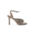 Kurt Geiger London sandali z visoko peto Crystal Strappy Sandal rjava 5853843609