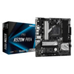 ASRock A520M Pro4 matična plošča, Socket AM4, AMD A520, 2x DDR4/4x DDR4, max. 128 GB, ATX/mATX