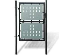 VIDAXL Enojna ograjna vrata 100x250 cm črna