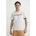 Timberland Majica TB0A5UPQ Écru Regular Fit