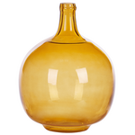 Beliani Steklena cvetlična vaza 34 cm oranžna BIRYANI