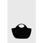 Torbica Gianni Chiarini črna barva - črna. Velika torbica iz kolekcije Gianni Chiarini. Model na zapenjanje, izdelan iz tekstilnega materiala.