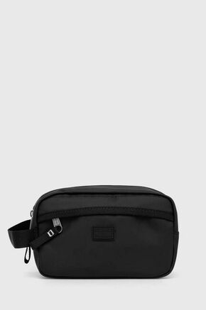 Kozmetična torbica Tommy Jeans črna barva - črna. Toaletna torbica iz kolekcije Tommy Jeans. Model izdelan iz sintetičnega materiala.