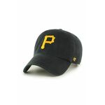Kapa 47brand MLB Pittsburgh Pirates črna barva - črna. Kapa s šiltom vrste baseball iz kolekcije 47brand. Model izdelan iz enobarvne tkanine z vstavki.