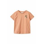 Otroška bombažna kratka majica Liewood bež barva - bež. Otroške kratka majica iz kolekcije Liewood. Model izdelan iz tanke, rahlo elastične pletenine.
