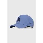 Bombažna bejzbolska kapa New Era LOS ANGELES DODGERS - modra. Kapa s šiltom vrste baseball iz kolekcije New Era. Model izdelan iz tkanine z nalepko.