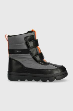 Otroški zimski škornji Geox J36LFB 0FU54 J WILLABOOM B AB črna barva - črna. Zimski čevlji iz kolekcije Geox. Podloženi model izdelan iz kombinacije sintetičnega in tekstilnega materiala.