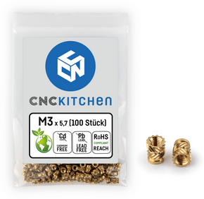 CNC Kitchen Navojni vložek M3 standard - M3 x 5