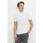 Bombažen polo Hackett London bela barva, HM562363 - bela. Polo iz kolekcije Hackett London, izdelan iz enobarvne pletenine. Model iz izjemno udobne bombažne tkanine.