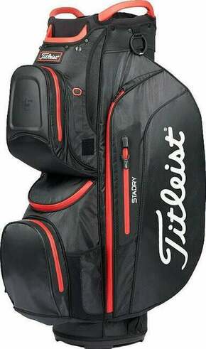 Titleist Cart 15 StaDry Black/Black/Red Golf torba Cart Bag