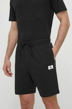 Bombažne kratke hlače Calvin Klein Underwear črna barva - črna. Kratke hlače iz kolekcije Calvin Klein Underwear. Model izdelan iz tanke