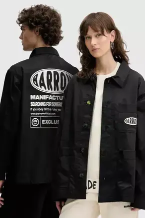 Srajčna jakna Barrow - črna. Srajčna jakna iz kolekcije Barrow. Nepodložen model