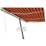shumee Prostostoječa ročno zložljiva tenda 600x350 cm oranžna/rjava