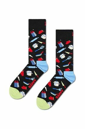 Nogavice Happy Socks Kitchen Tools Sock črna barva - črna. Nogavice iz kolekcije Happy Socks. Model izdelan iz elastičnega