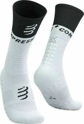 Compressport Mid Compression Socks V2.0 White/Black T1 Tekaške nogavice
