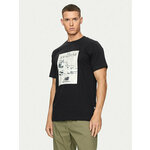 Bombažna kratka majica New Balance moška, črna barva, MT41595BK - črna. Kratka majica iz kolekcije New Balance, izdelana iz pletenine s potiskom. Model iz izjemno udobne bombažne tkanine.