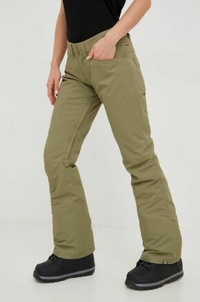 Roxy hlače Backyard - zelena. Hlače iz kolekcije Roxy. Model izdelan vodoodpornega materiala.