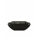 Opasna torbica Tommy Jeans črna barva - črna. Pasna torbica iz kolekcije Tommy Jeans. Model izdelan iz tekstilnega materiala.