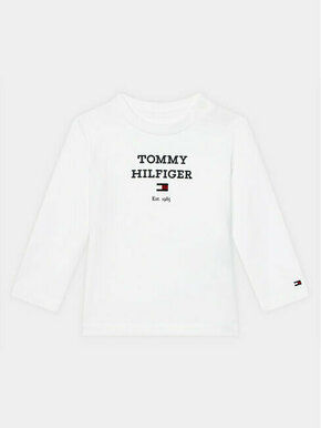 Tommy Hilfiger Bluza Logo KN0KN01760 Bela Regular Fit