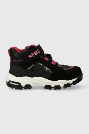 Otroški zimski škornji Primigi črna barva - črna. Zimski čevlji iz kolekcije Primigi. Podloženi model izdelan iz kombinacije semiš usnja in sintetičnega materiala.