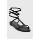 Usnjeni sandali Patrizia Pepe ženski, črna barva, 2X0017 L048 K103 - črna. Sandali iz kolekcije Patrizia Pepe. Model je izdelan iz naravnega usnja. Model z mehkim, oblikovanim vložkom zagotavlja udobje.