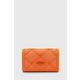 Torbica Love Moschino oranžna barva - oranžna. Majhna torbica iz kolekcije Love Moschino. Model na zapenjanje, izdelan iz kombinacije tkane tkanine in eko usnja.