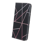 Onasi Mistik preklopna torbica Samsung Galaxy A03 LTE A035 - črna z roza črtami