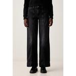 Guess Jeans kavbojke s širokimi hlačnicami ženske črna W6YA05.D1180