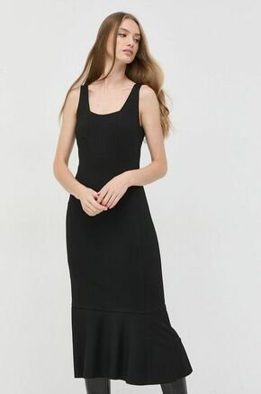 Obleka Liviana Conti črna barva - črna. Obleka iz kolekcije Liviana Conti. Oprijet model izdelan iz enobarvne tkanine.