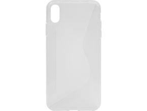 Chameleon Apple iPhone XS Max - Gumiran ovitek (TPU) - belo-prosojen CS-Type