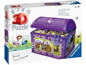 WEBHIDDENBRAND Puzzle 3D škatla za shranjevanje s pokrovom Konj/216 kosov