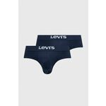 Moške spodnjice Levi's 2-pack moški, mornarsko modra barva - mornarsko modra. Spodnje hlače iz kolekcije Levi's. Model izdelan iz elastične pletenine. V kompletu sta dva para.