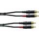 Cordial CFU 6 CC Unbalanced Twin kabel, črn, 6m
