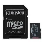 Kingston Micro SDHC spominska kartica, 32 GB Industrial, Class 10, UHS-I, U3, V30, A1 + adapter