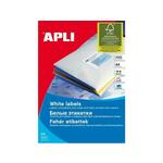 APLI bele nalepke AP001290 70 x 67,7 mm, 12/stran 100 listov