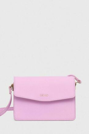 Torbica Liu Jo vijolična barva - roza. Majhna torbica iz kolekcije Liu Jo. Model na zapenjanje