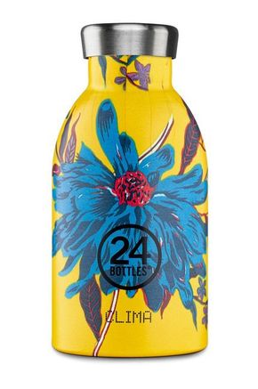 Termo steklenica 24bottles rumena barva - rumena. Termo steklenica iz kolekcije 24bottles.