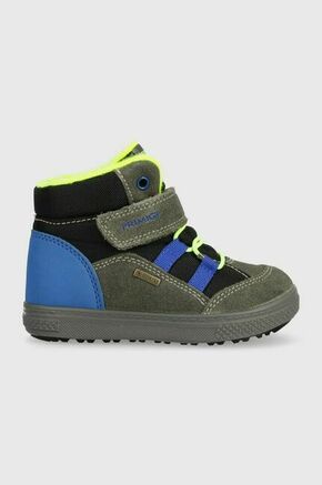 Otroški zimski škornji Primigi zelena barva - zelena. Zimski čevlji iz kolekcije Primigi. Podloženi model izdelan iz kombinacije semiš usnja in tekstilnega materiala. Model s tekstilno notranjostjo