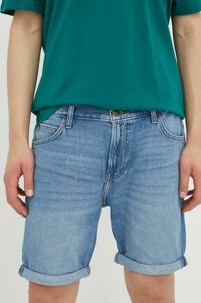 Jeans kratke hlače Lee moški - modra. Kratke hlače iz kolekcije Lee. Model izdelan iz jeansa. Model iz izjemno udobne bombažne tkanine.