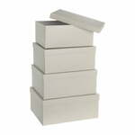 Kartonaste škatle za shranjevanje v kompletu 10 ks s pokrovom Greige – Casa Selección