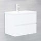 Omarica za umivalnik bela 60x38,5x45 cm iverna plošča