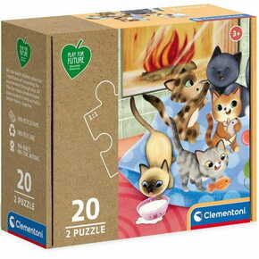 WEBHIDDENBRAND CLEMENTONI Igraj se za prihodnost Puzzle Kittens 2x20 kosov