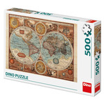 Zemljevid sveta Dino iz R. 1626 500 Puzzle